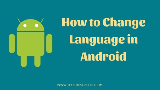 how to change language in android