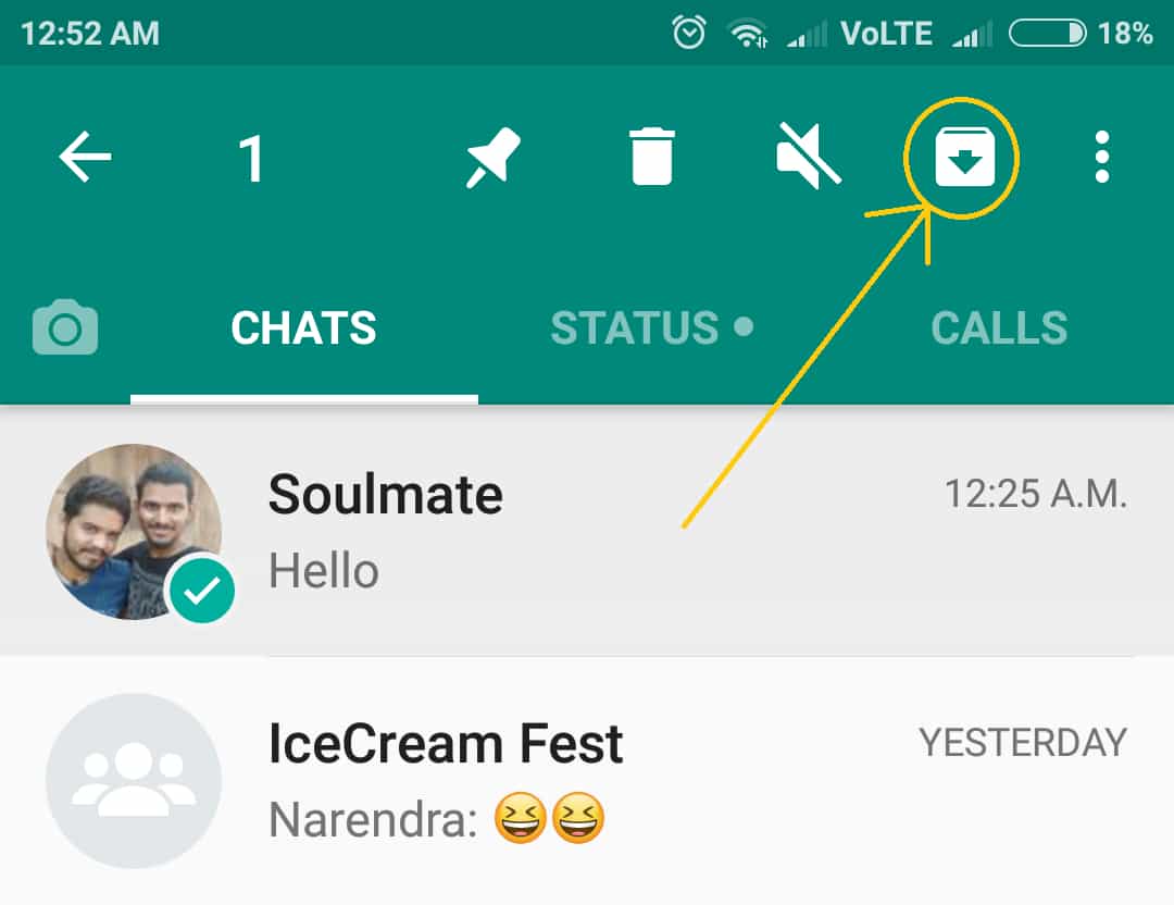 how to hide chat in whatsapp-1