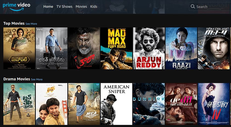 watch telugu movies online with Prime Video