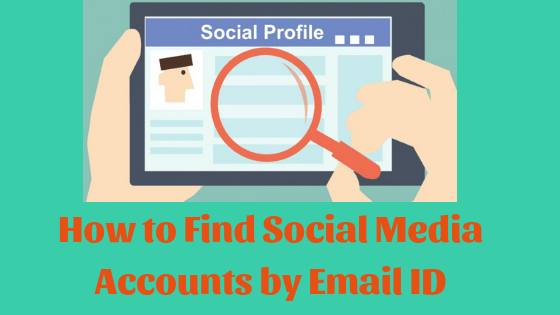 find social media accounts with email address