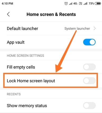 home screen lock