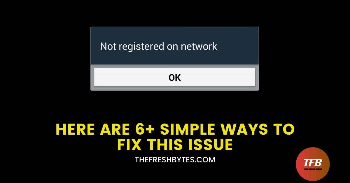 not registered on network - android