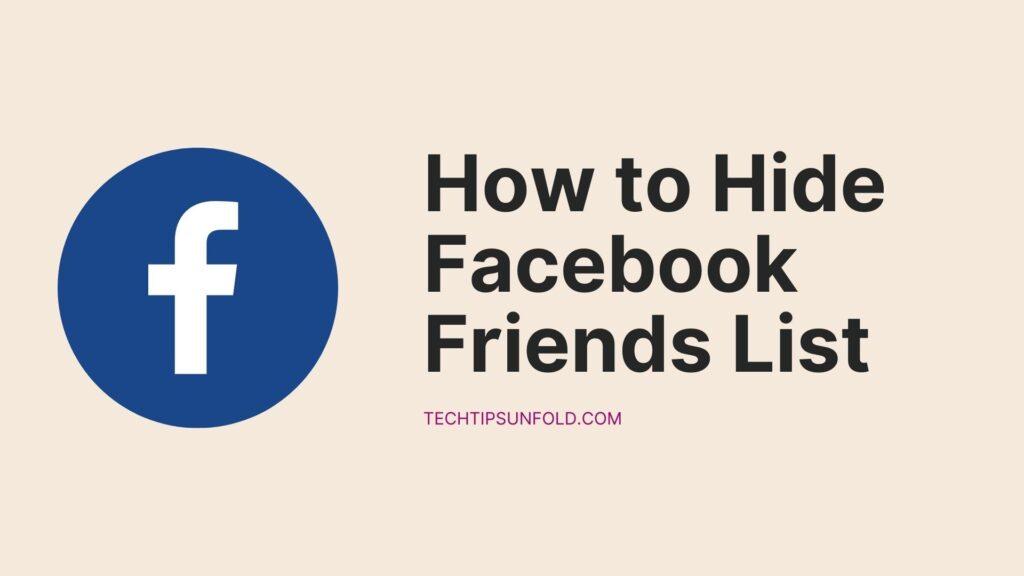 Hide facebook friends list