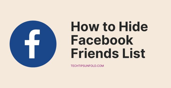 Hide facebook friends list