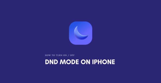 turn on or off dnd mode on iphone