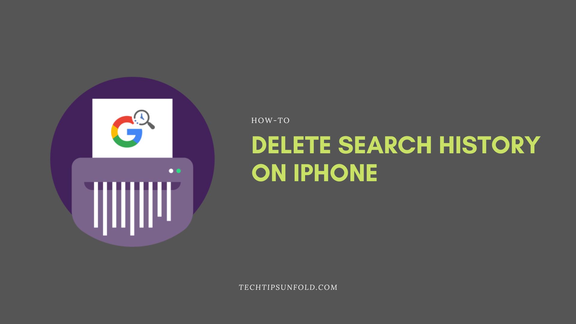 delete search history iphone